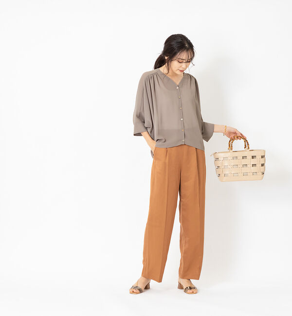 qualite「【STORY&times;qualite】ジョーゼットカーデブラウス」|シャツ・ブラウス|