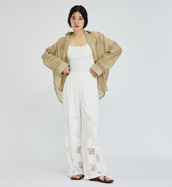 abahouse mavie「ストライプ シアーシャツ」|シャツ・ブラウス|