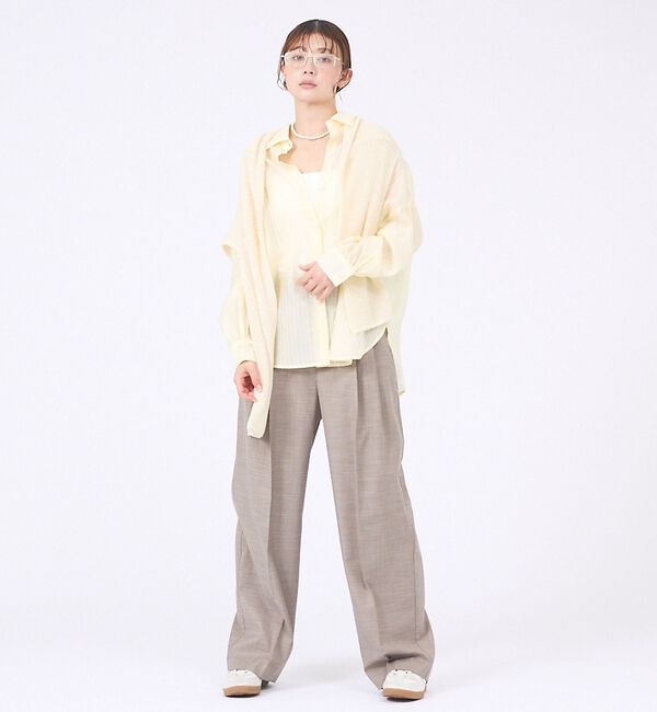 abahouse mavie「ストライプ シアーシャツ」|シャツ・ブラウス|