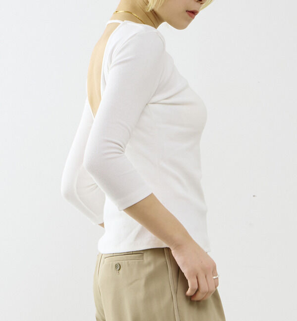 SOFFITTO「【GREEN BUTTER/グリーンバター】Three-quarter Sleeve Tee」|Tシャツ・カットソー|
