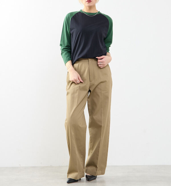 SOFFITTO「【A_/エース】カーブヘムベースボールTシャツ」|Tシャツ・カットソー|