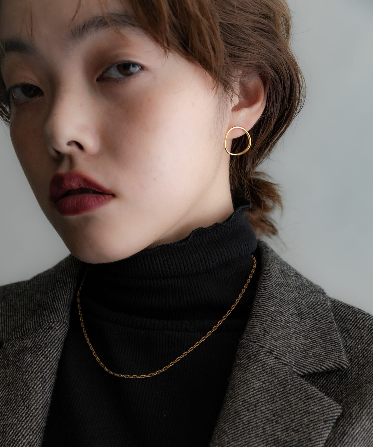 SMELLY「SMELLY so&rsquo;　curved circle pierce」|ピアス|