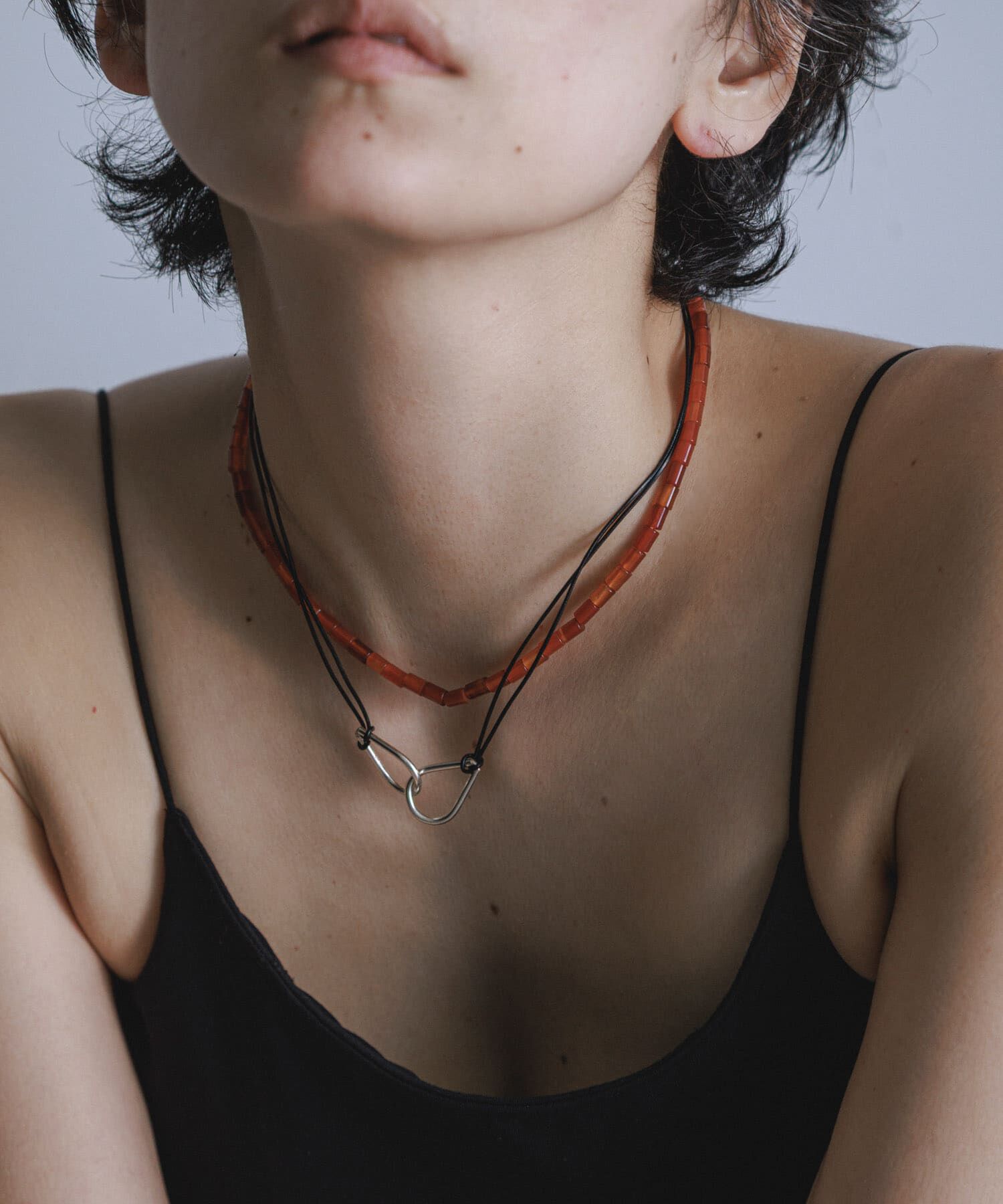 SMELLY「SMELLY so&rsquo;　twin drop cord necklace」|ネックレス|