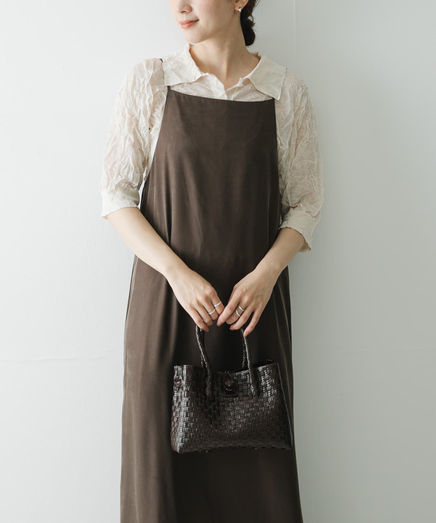 URBAN RESEARCH「new basic　リネン混ワッシャーシャツカラーニット」|ニット・セーター|