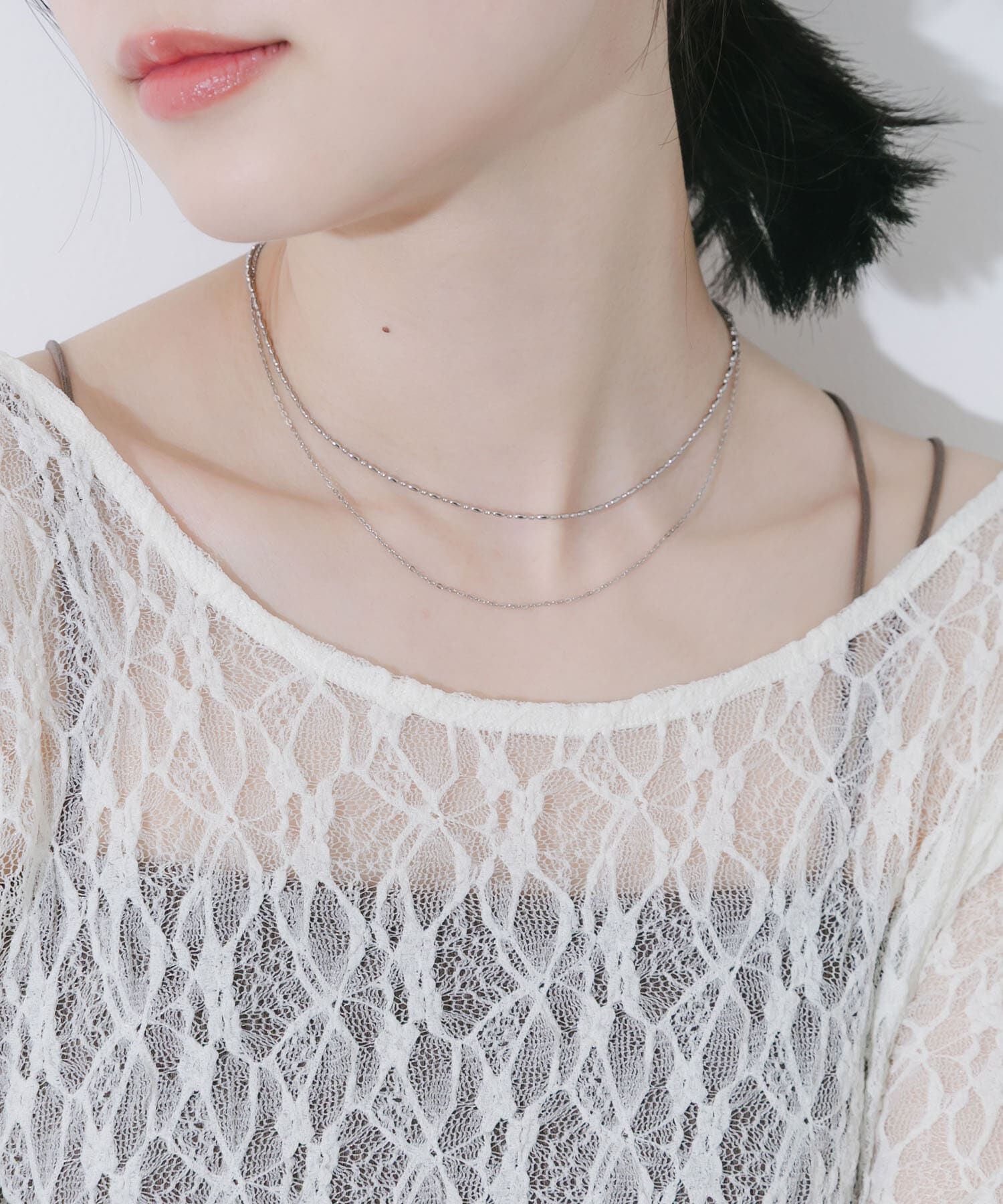 SMELLY「ステンレスチェーン2セットネックレス」|ネックレス|