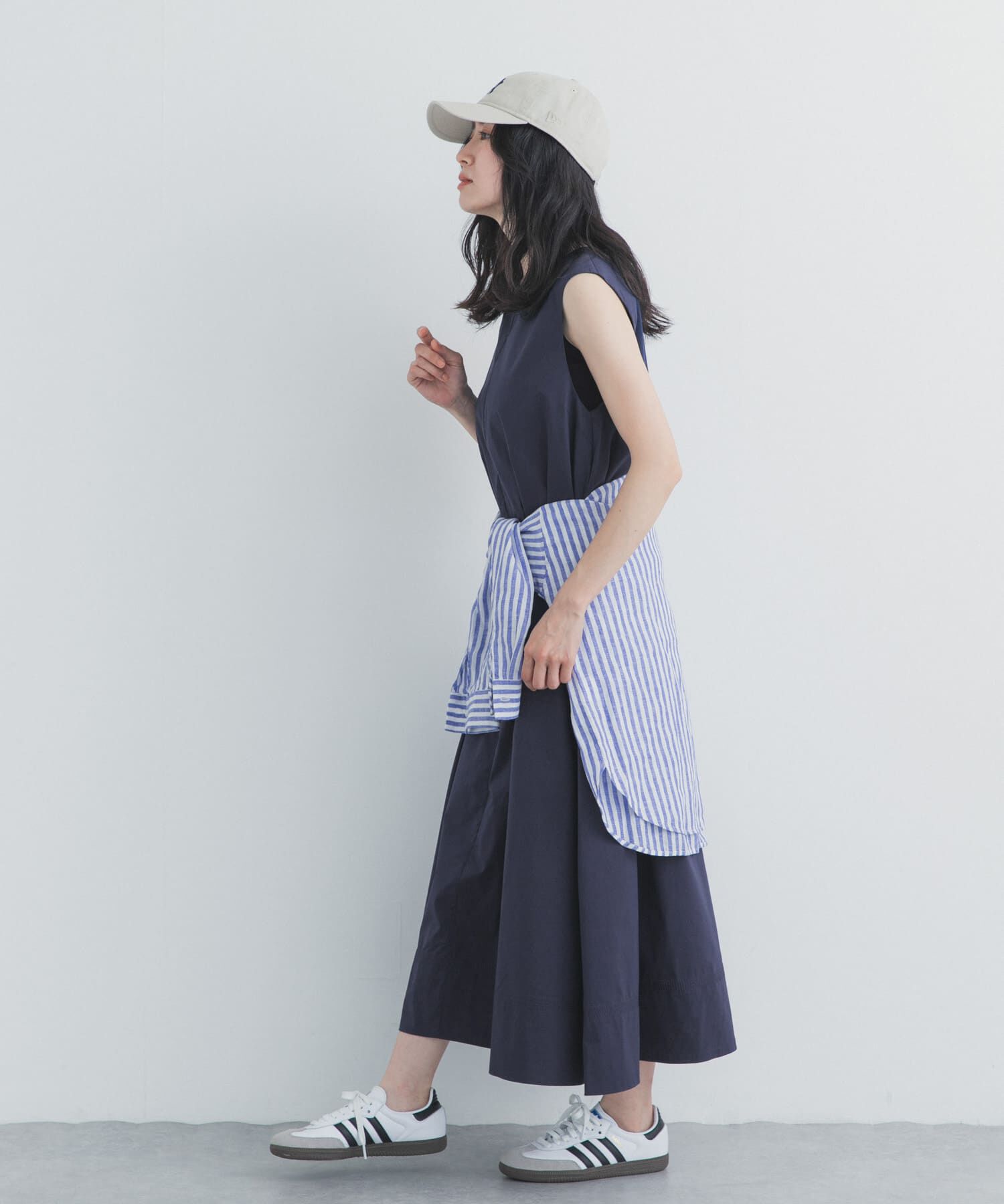 URBAN RESEARCH DOORS「撥水ノースリーブAラインワンピース」|ワンピース|
