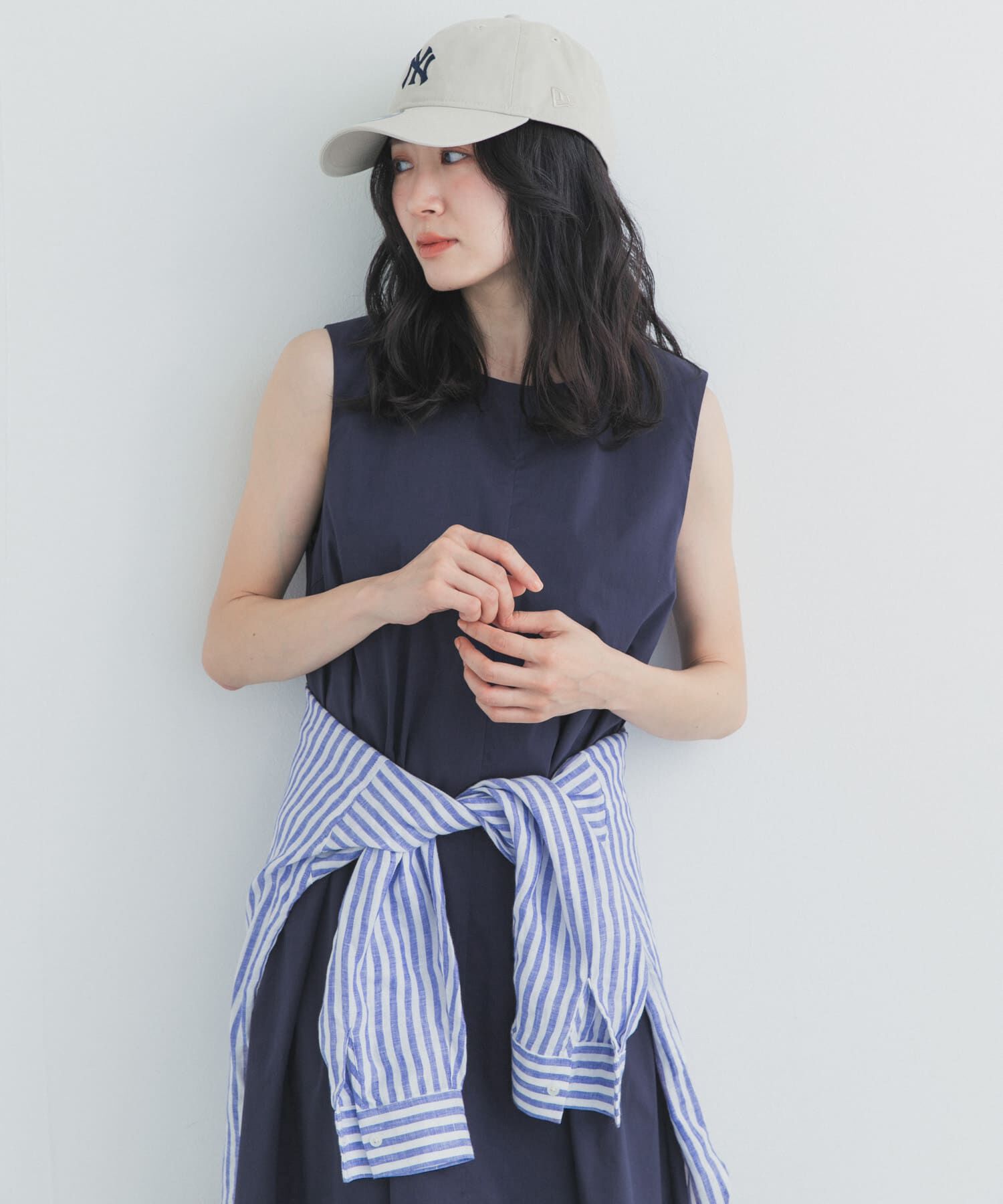 URBAN RESEARCH DOORS「撥水ノースリーブAラインワンピース」|ワンピース|