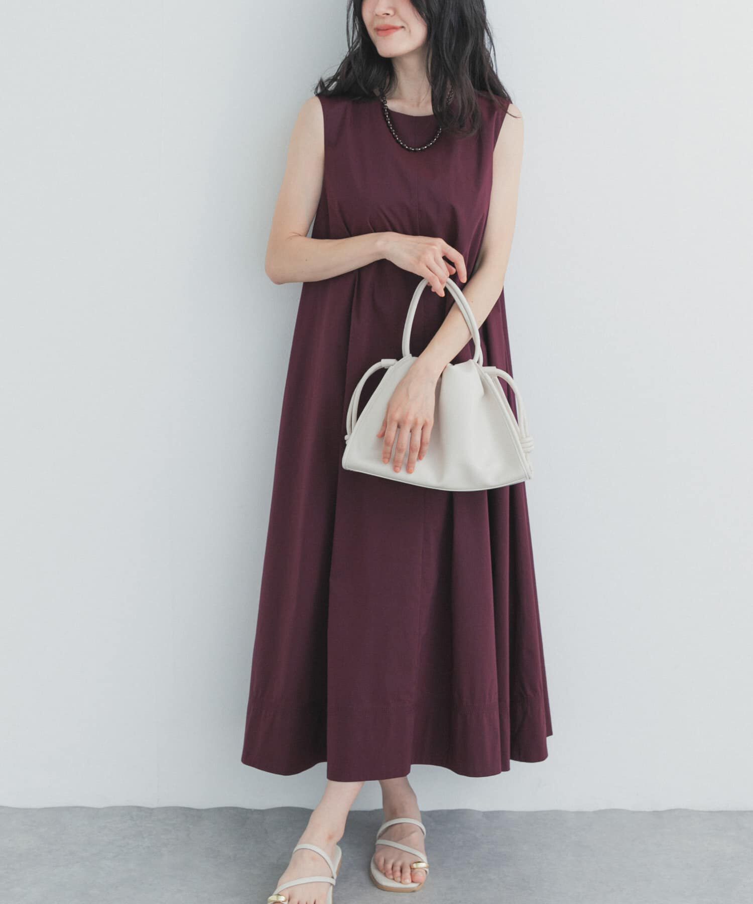 URBAN RESEARCH DOORS「撥水ノースリーブAラインワンピース」|ワンピース|