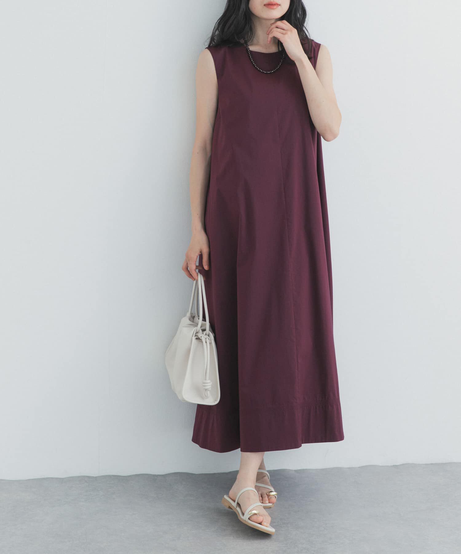 URBAN RESEARCH DOORS「撥水ノースリーブAラインワンピース」|ワンピース|