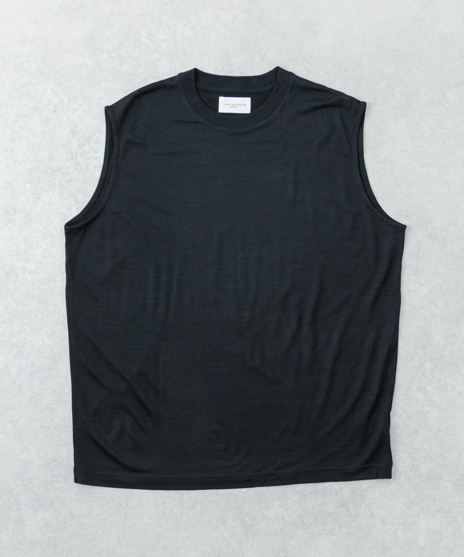URBAN RESEARCH「『洗濯可』new basic　WASHABLE MERINO WOOL NO-SLEEVE」|Tシャツ・カットソー|ネイビー