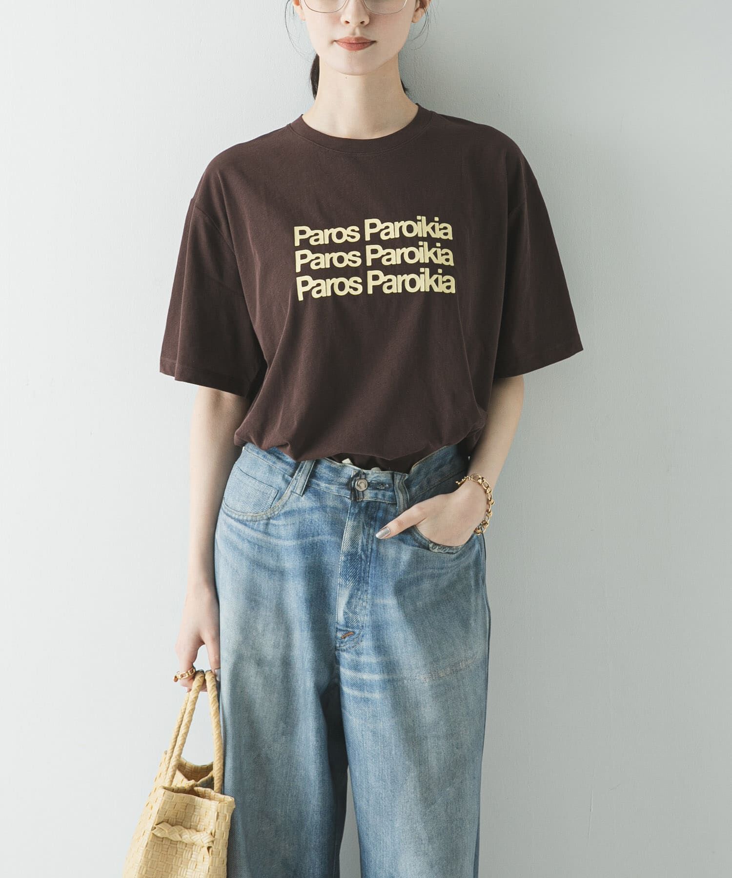 URBAN RESEARCH「シアープリントカラーTシャツ」|Tシャツ・カットソー|ブラウン