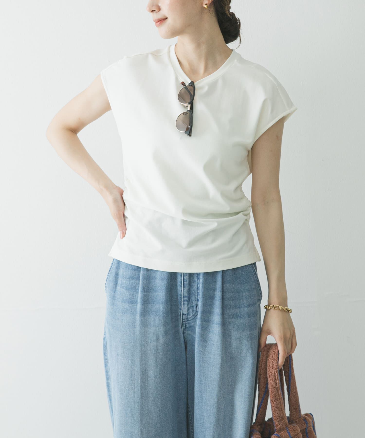 URBAN RESEARCH「サイドギャザーカットソー」|Tシャツ・カットソー|