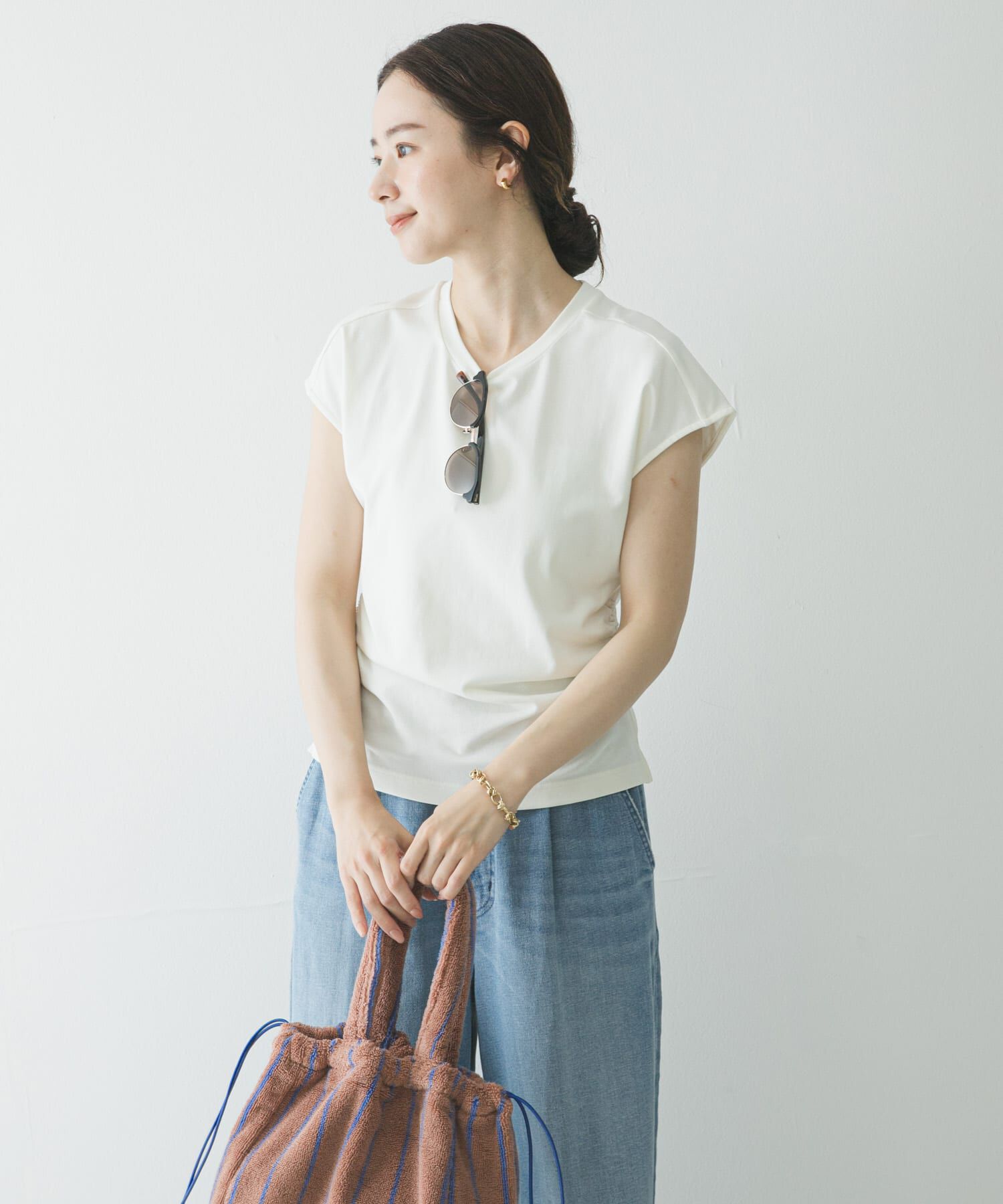 URBAN RESEARCH「サイドギャザーカットソー」|Tシャツ・カットソー|
