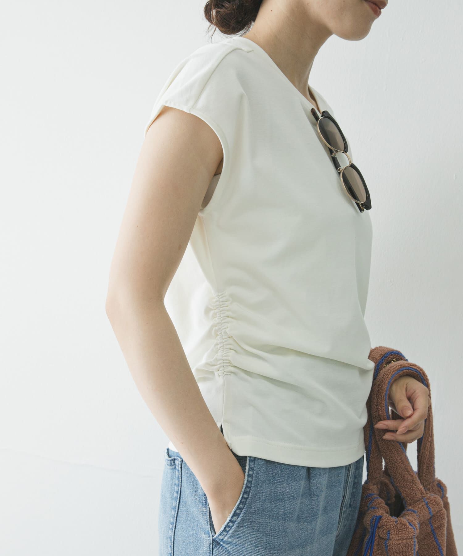URBAN RESEARCH「サイドギャザーカットソー」|Tシャツ・カットソー|