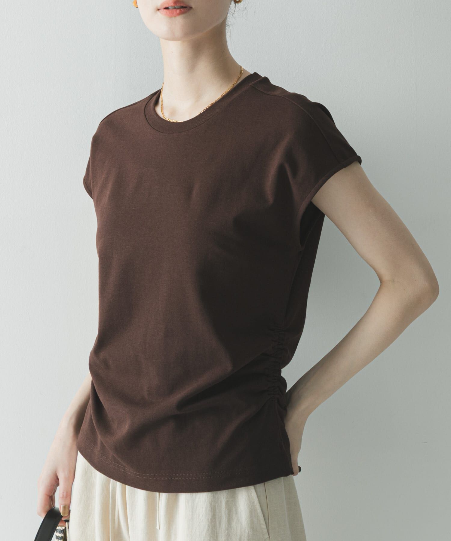 URBAN RESEARCH「サイドギャザーカットソー」|Tシャツ・カットソー|