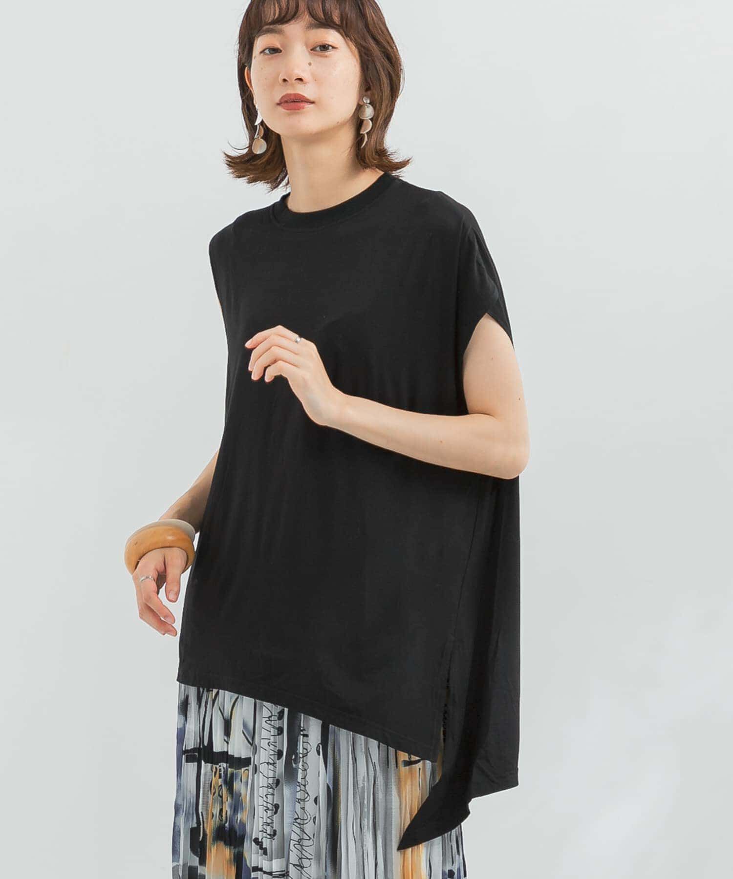  「アシンメトリーレーヨンカットソー」|Tシャツ・カットソー|