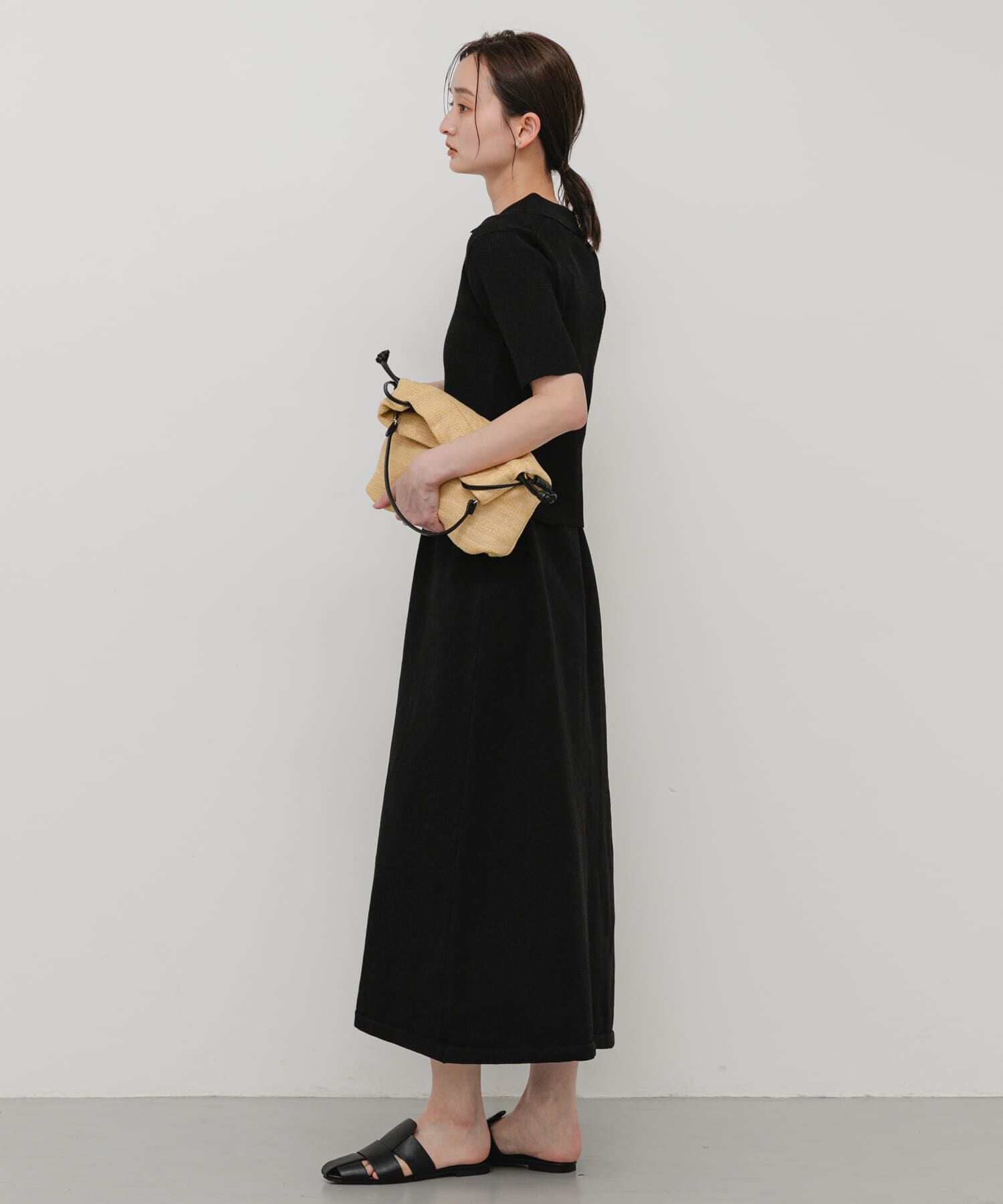 SENSE OF PLACE by URBAN RESEARCH「『洗濯可』2Pハーフスリーブエリツキニットセットワンピース」|ワンピース|
