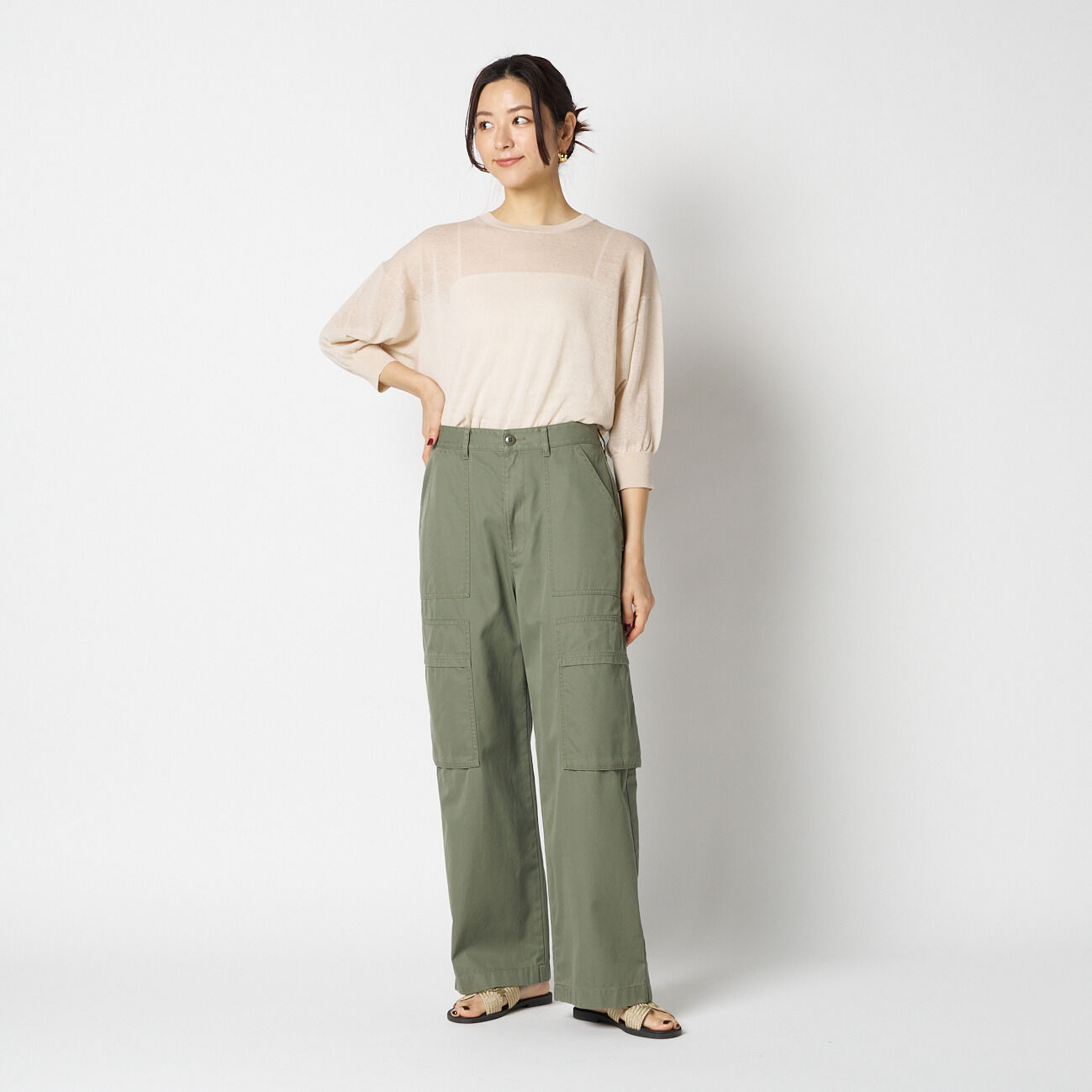 HELIOPOLE「HELIOPOLE SHEER LINEN KNIT CREW NECK」|ニット・セーター|