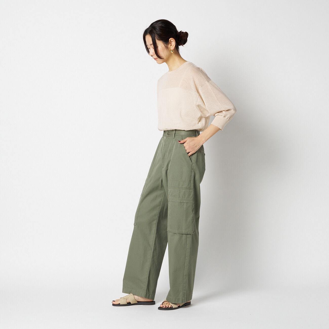 HELIOPOLE「HELIOPOLE SHEER LINEN KNIT CREW NECK」|ニット・セーター|
