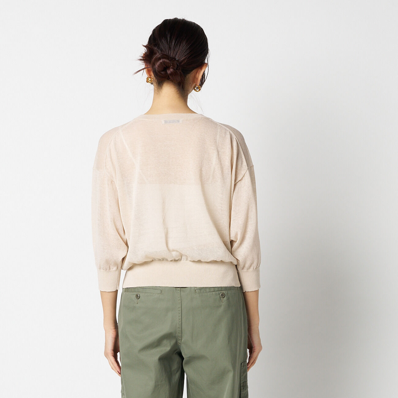 HELIOPOLE「HELIOPOLE SHEER LINEN KNIT CREW NECK」|ニット・セーター|