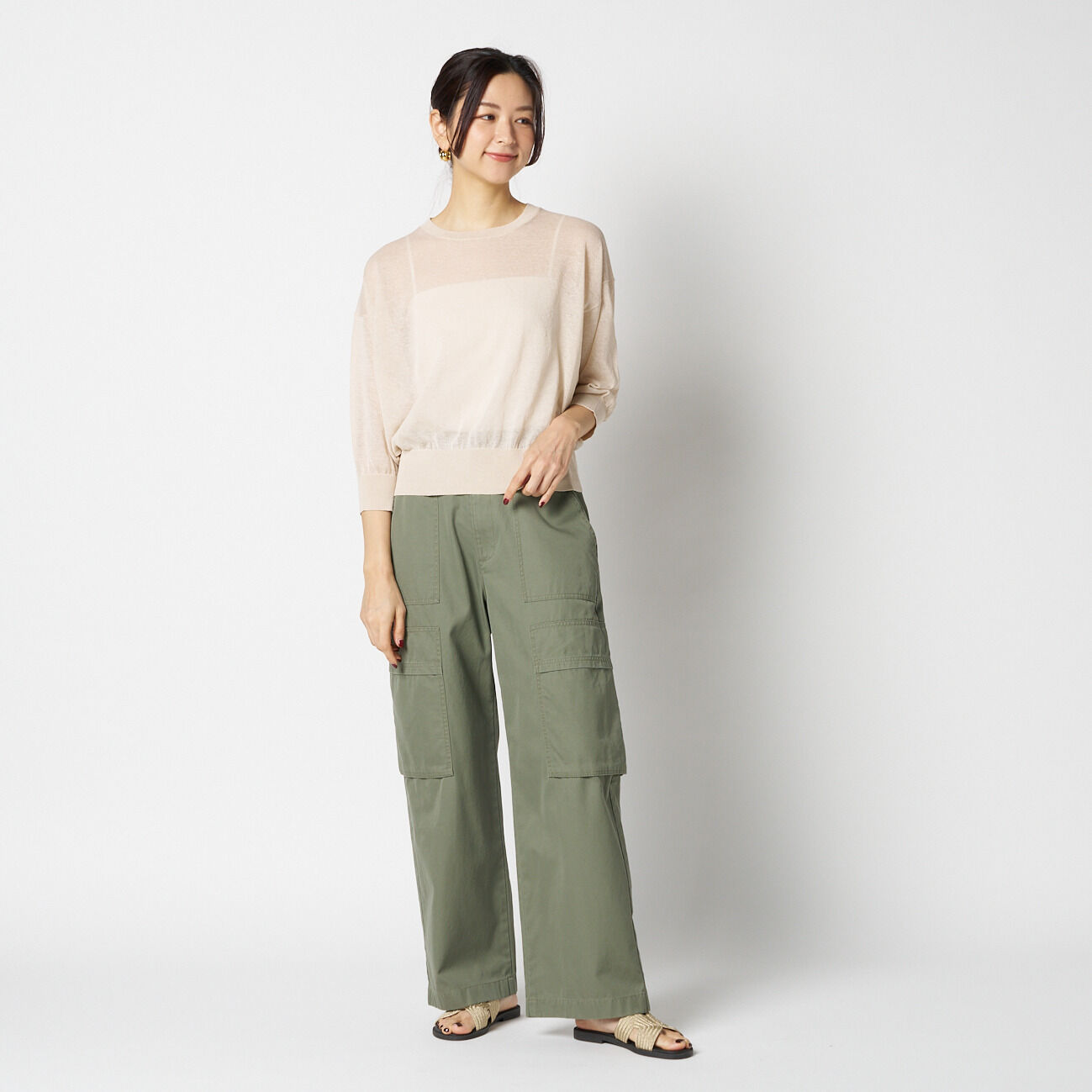 HELIOPOLE「HELIOPOLE SHEER LINEN KNIT CREW NECK」|ニット・セーター|