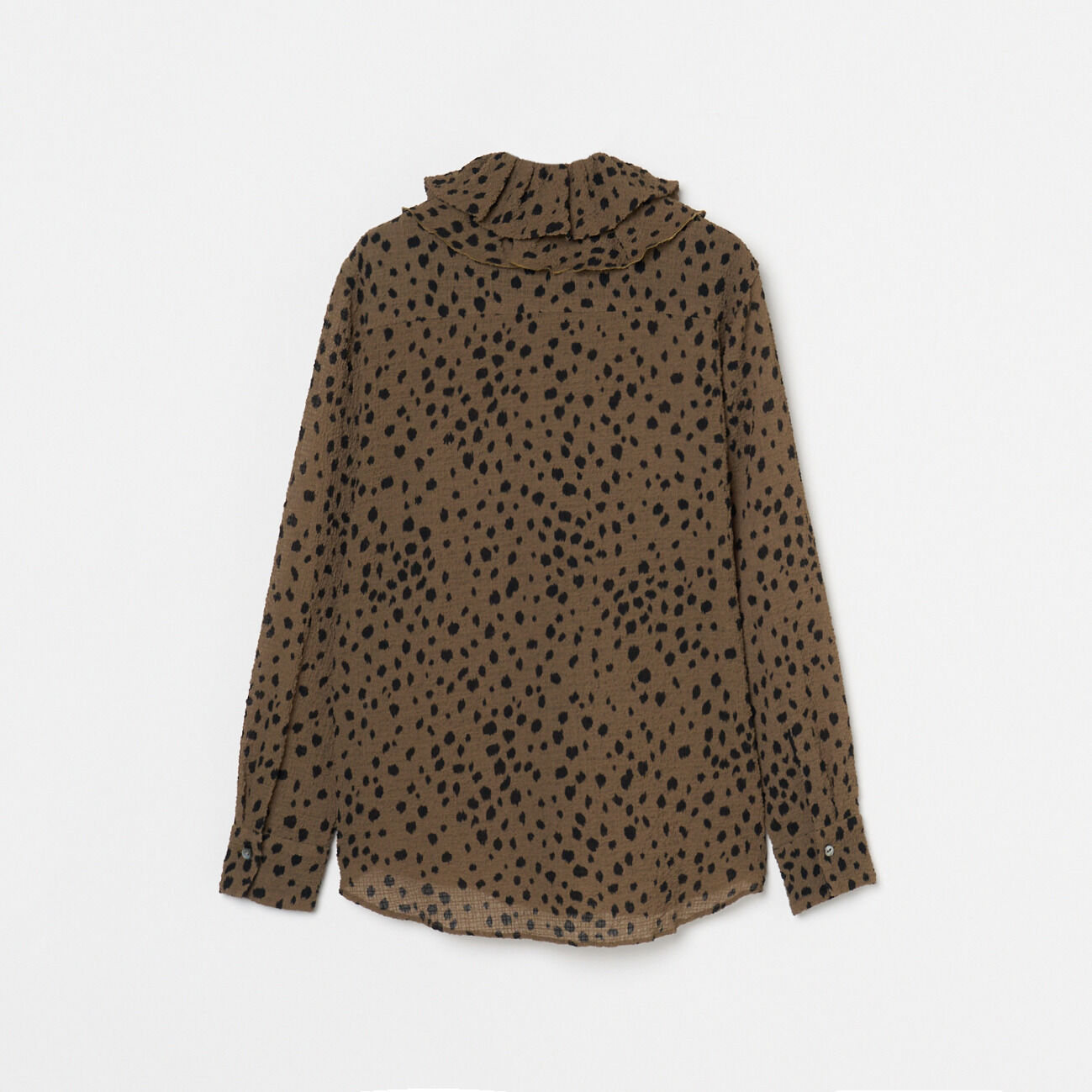 HELIOPOLE「HELIOPOLE DOT PRINT FRILL COLLAR  BLOUSE」|シャツ・ブラウス|