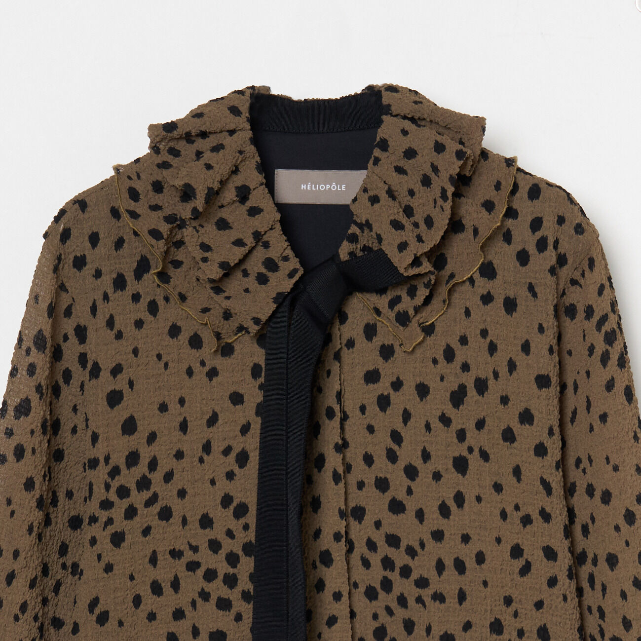 HELIOPOLE「HELIOPOLE DOT PRINT FRILL COLLAR  BLOUSE」|シャツ・ブラウス|