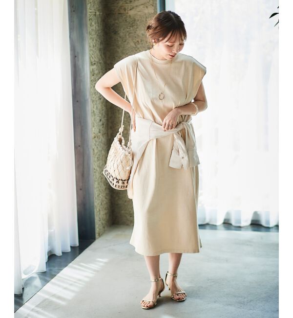 le.coeur blanc「STAR＆STRIPEノースリーブワンピース」|ワンピース|