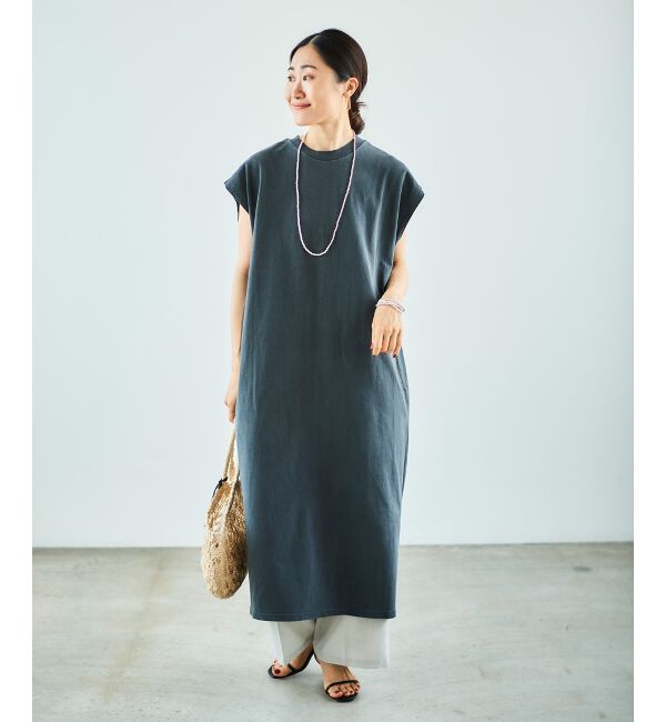le.coeur blanc「STAR＆STRIPEノースリーブワンピース」|ワンピース|D／グレー