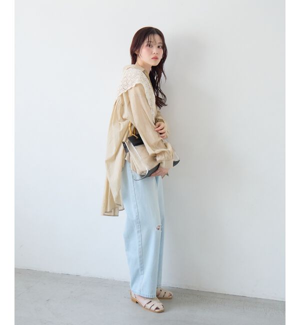  「《WEB限定アイテム》バックギャザーオーバーシャツ」|シャツ・ブラウス|