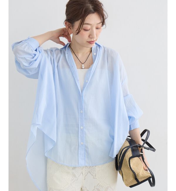  「《WEB限定アイテム》バックギャザーオーバーシャツ」|シャツ・ブラウス|