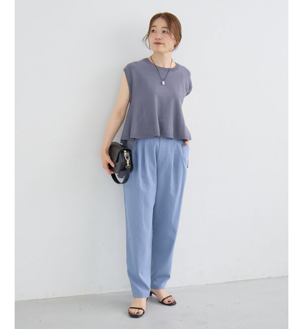  「ウォッシャブル麻混テーパードパンツ」|その他|