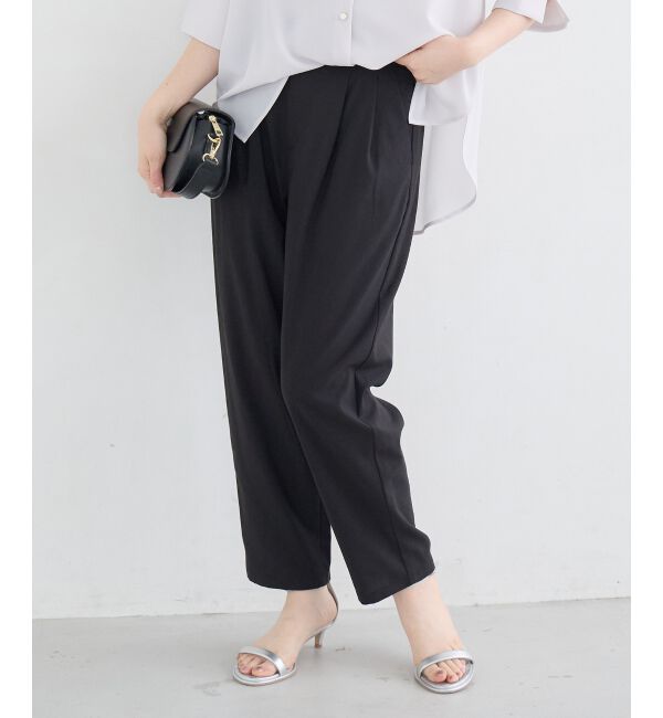  「ウォッシャブル麻混テーパードパンツ」|その他|