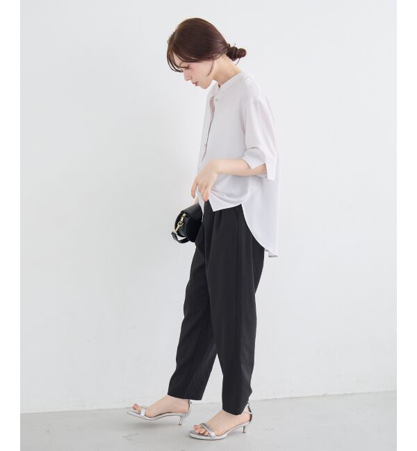  「ウォッシャブル麻混テーパードパンツ」|その他|