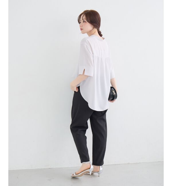  「ウォッシャブル麻混テーパードパンツ」|その他|