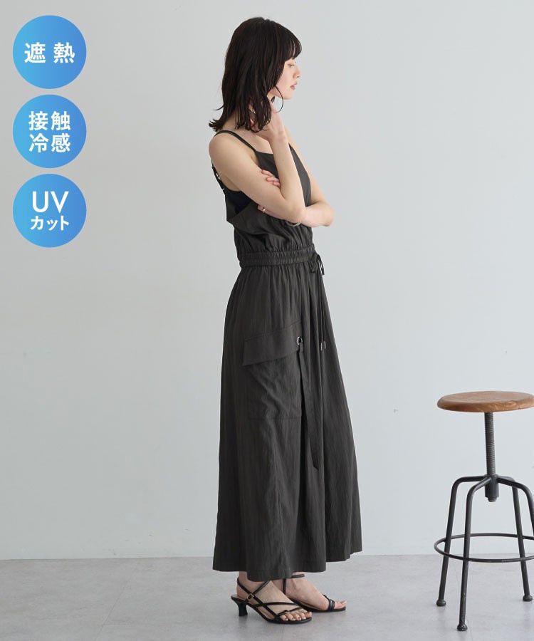 Editt by YECCA VECCA「【UVカット/接触冷感/遮熱】COOLカーゴキャミワンピース」|ワンピース|Charcoal Gray