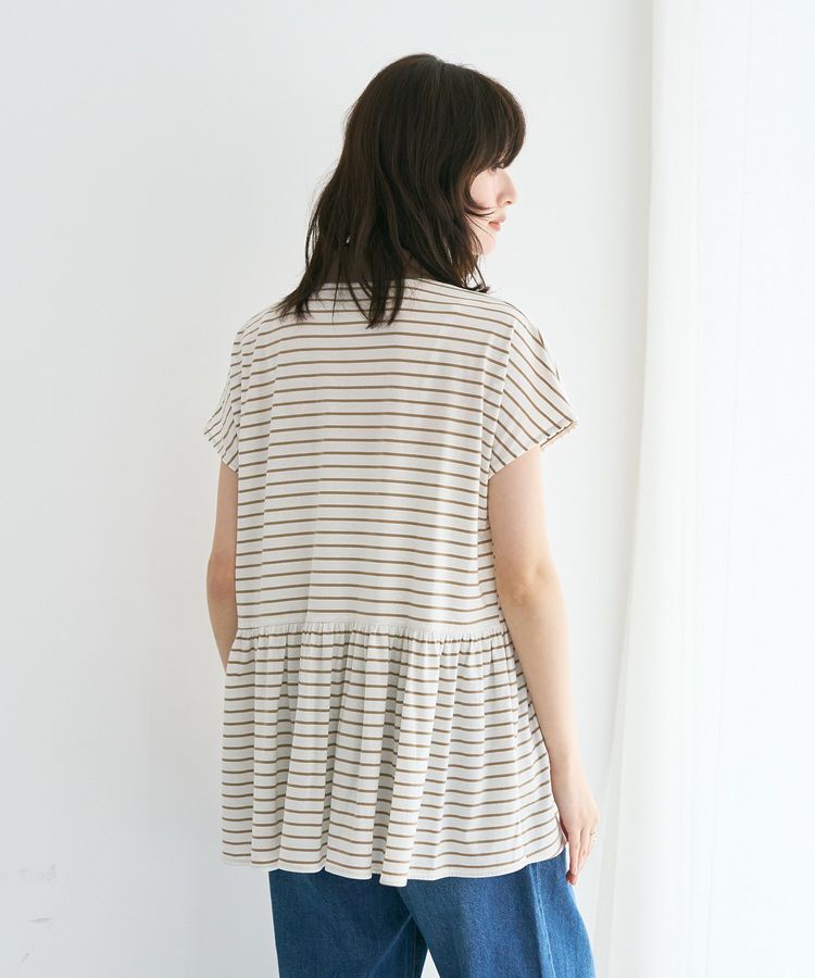 YECCA VECCA「アシメボーダーポロシャツ」|Tシャツ・カットソー|