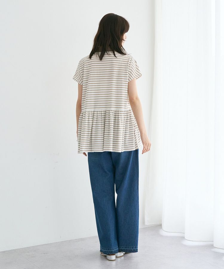 YECCA VECCA「アシメボーダーポロシャツ」|Tシャツ・カットソー|