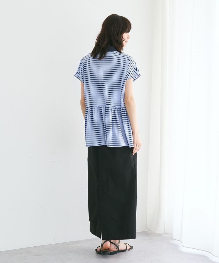 YECCA VECCA「アシメボーダーポロシャツ」|Tシャツ・カットソー|