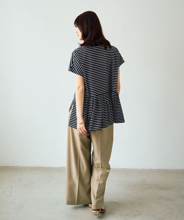 YECCA VECCA「アシメボーダーポロシャツ」|Tシャツ・カットソー|
