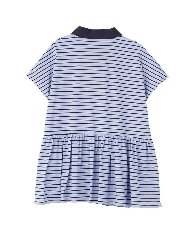 YECCA VECCA「アシメボーダーポロシャツ」|Tシャツ・カットソー|