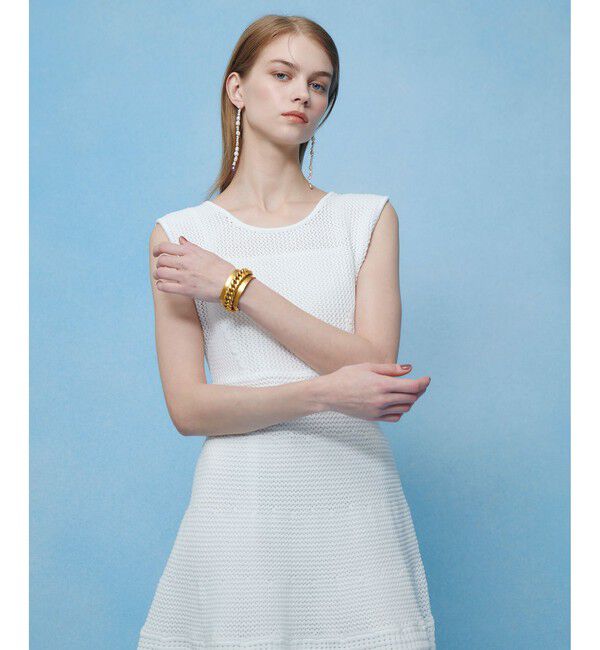 LOULOU WILLOUGHBY「メッシュクロッシェミニワンピース」|ワンピース|オフホワイト