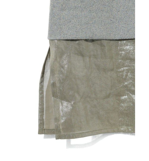 MIDIUMISOLID「MIDIUMISOLID for Ladies 箔プリントオーガンジーノースリーブワンピース」|ワンピース|