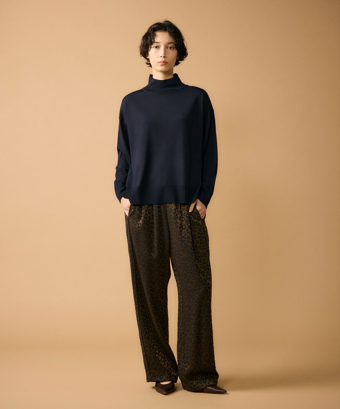 7-IDconcept.「《大きいサイズ》ハイネックボリュームプルオーバー」|ニット・セーター|