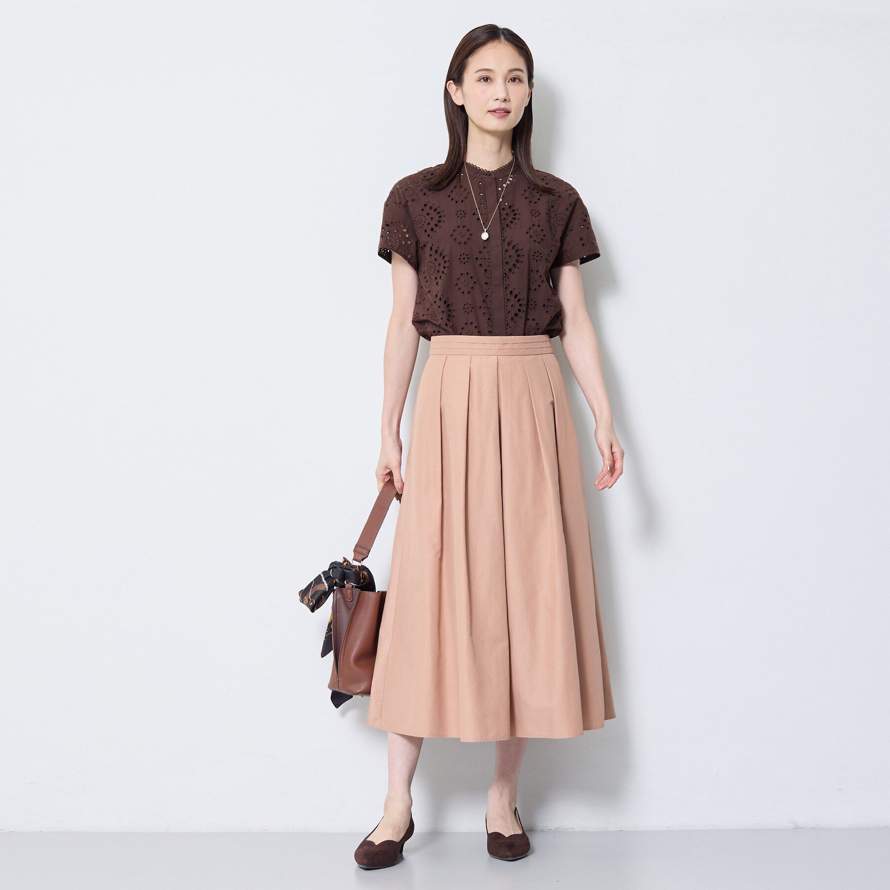 Reflect「【通勤◎】カットワーク刺繍レース シャツブラウス」|シャツ・ブラウス|