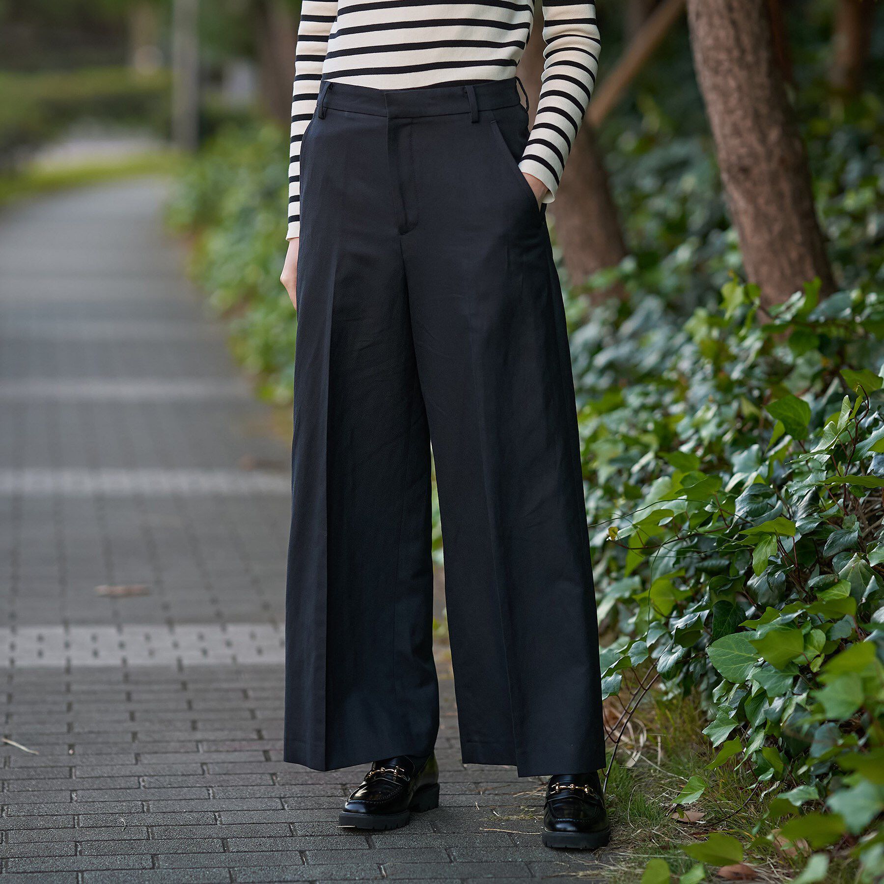 DRESSTERIOR「【セットアップ可/ウォッシャブル】リネンブレンドワイドパンツ」|その他|