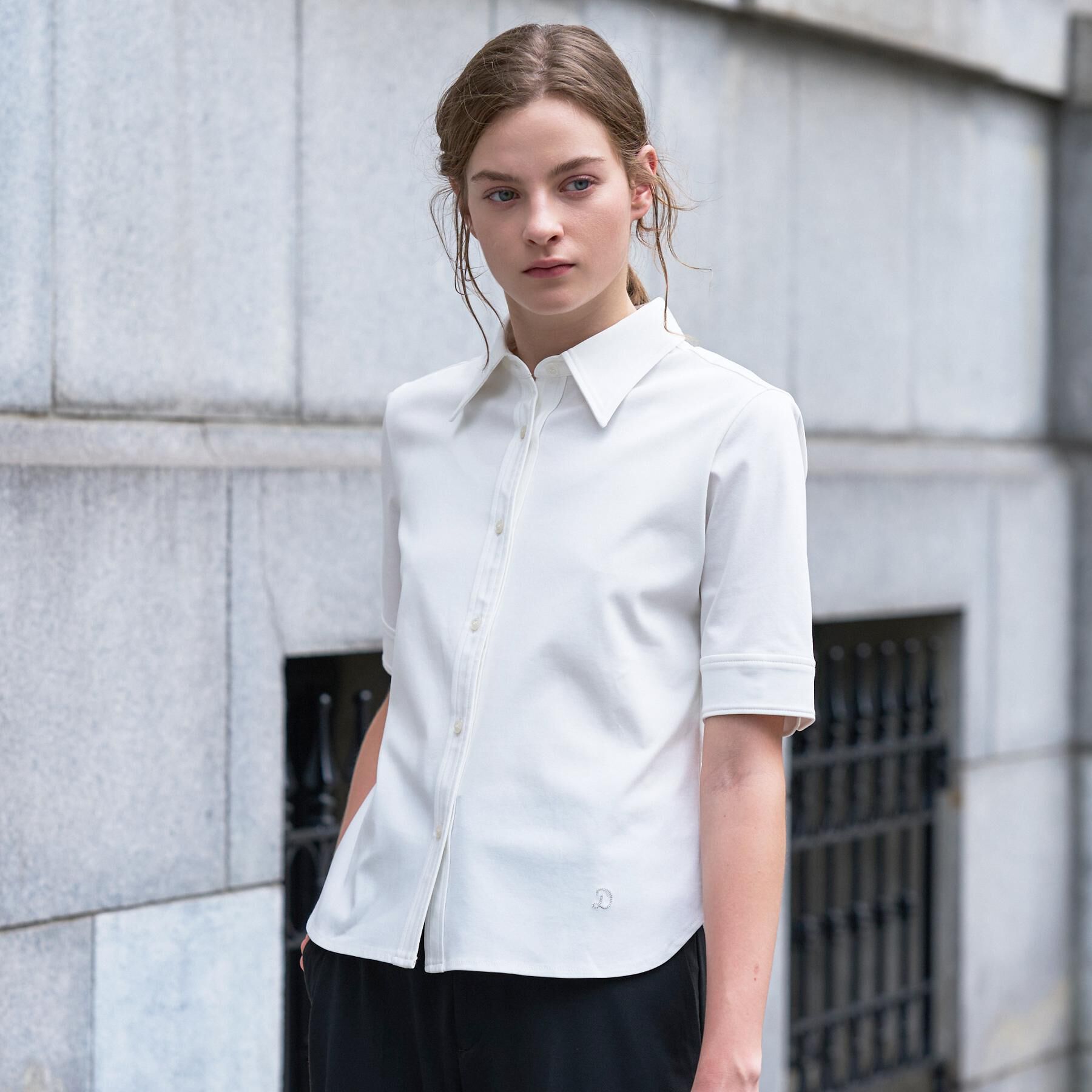 DRESSTERIOR「【接触冷感／抗菌防臭／消臭】ICE CLEAR COTTON ハーフスリーブシャツ」|Tシャツ・カットソー|