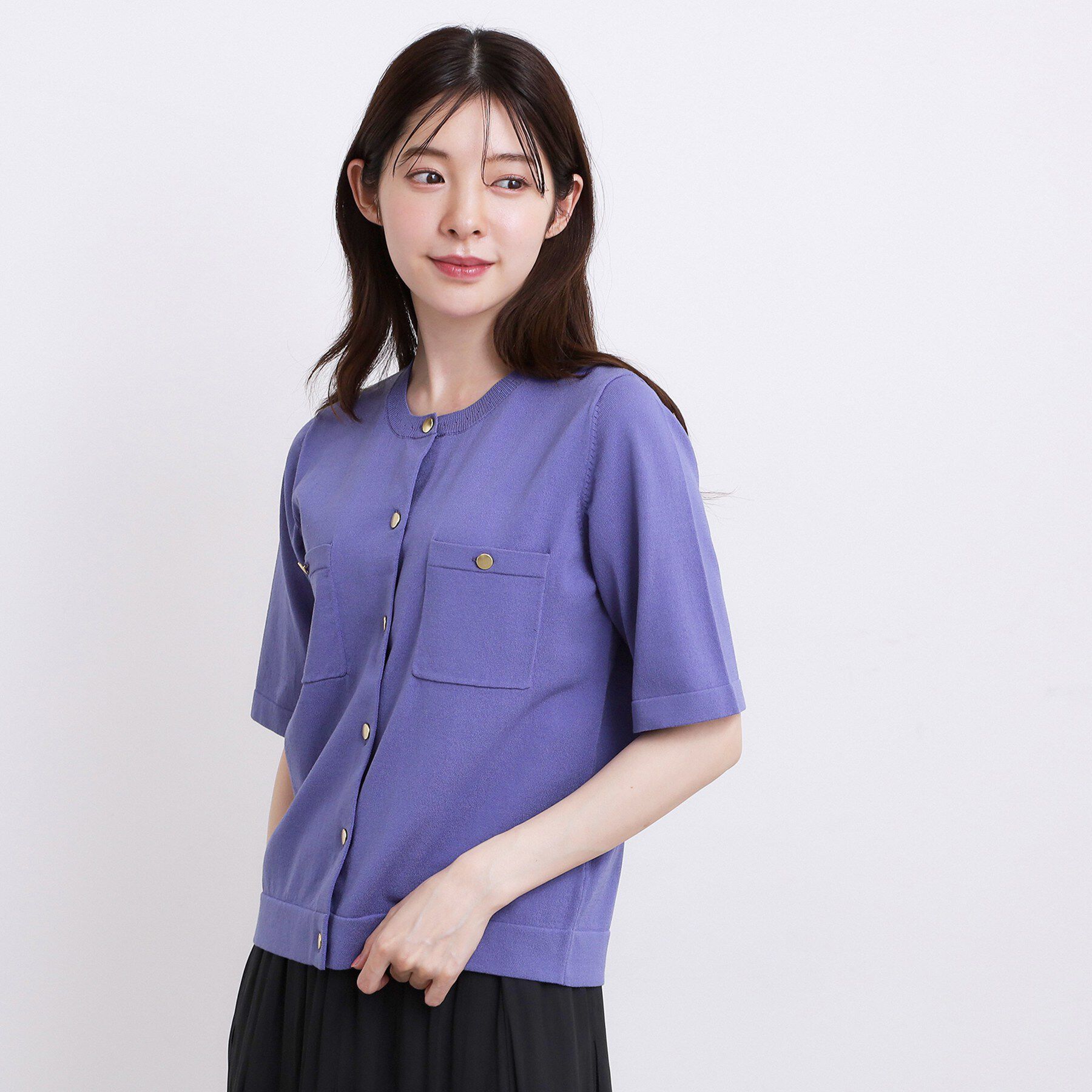 grove「【ひんやり・UV・洗濯機◎】上品コットン混カーディガン」|カーディガン|