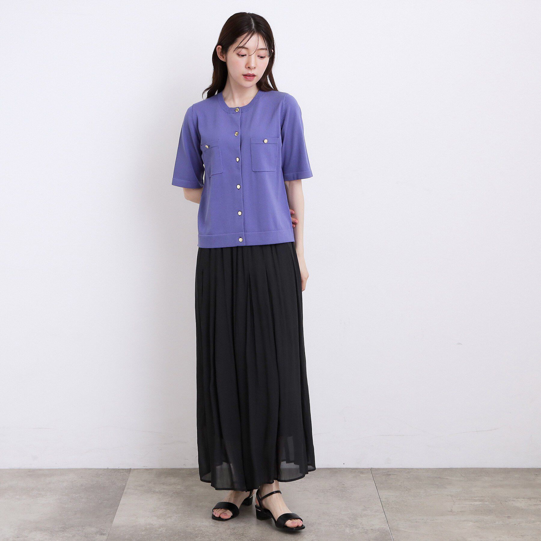 grove「【ひんやり・UV・洗濯機◎】上品コットン混カーディガン」|カーディガン|
