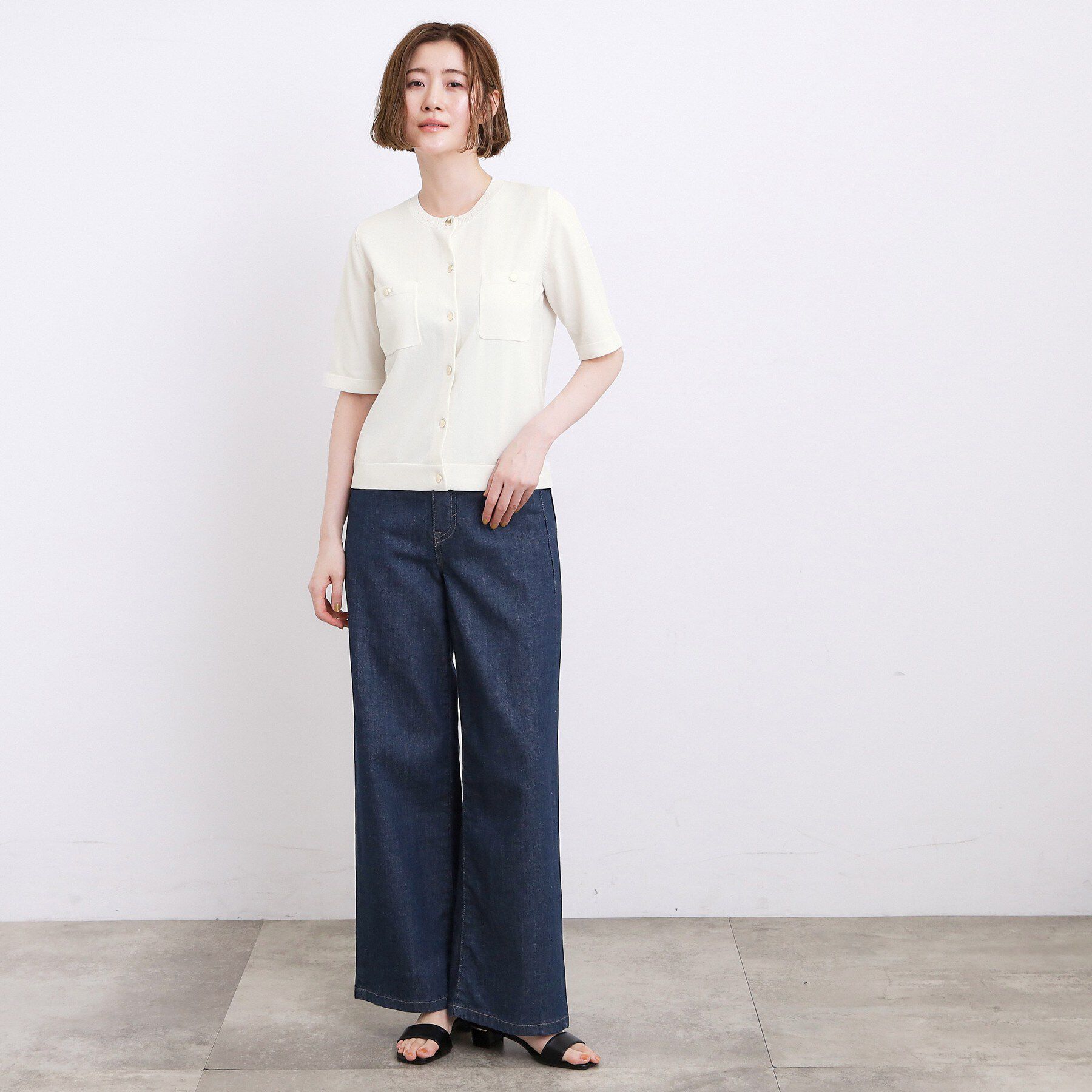 grove「【ひんやり・UV・洗濯機◎】上品コットン混カーディガン」|カーディガン|